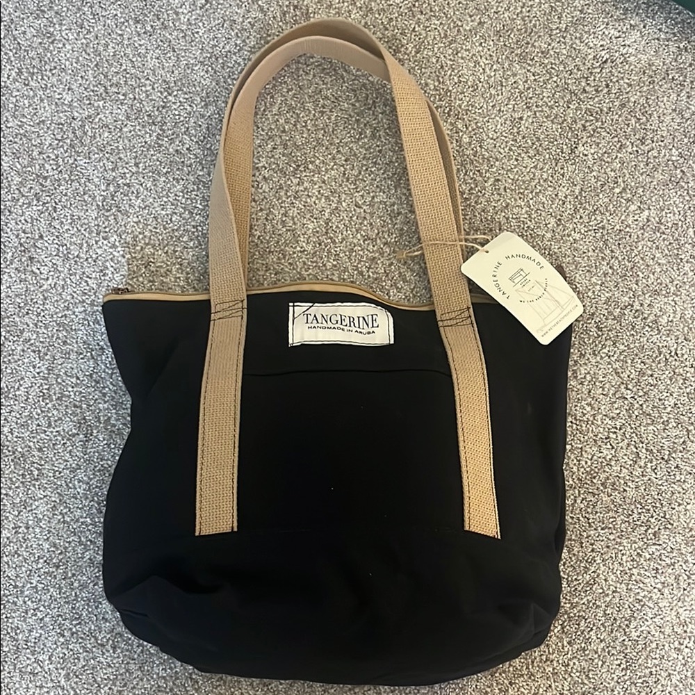 Tangerine Black and Tan Women's Tote Bag